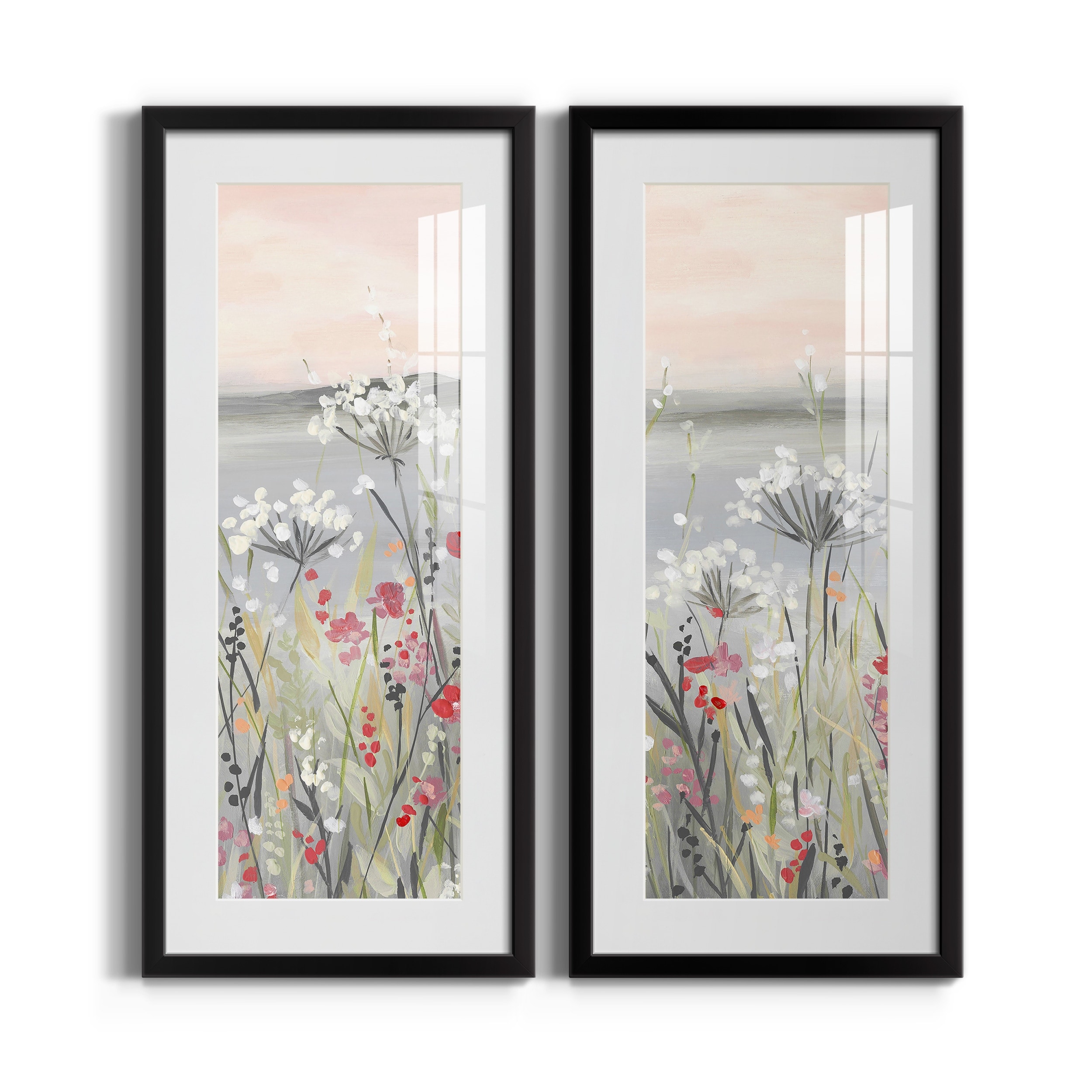 Blushing Wildflowers I-Premium Gallery Framed Print - Ready to Hang