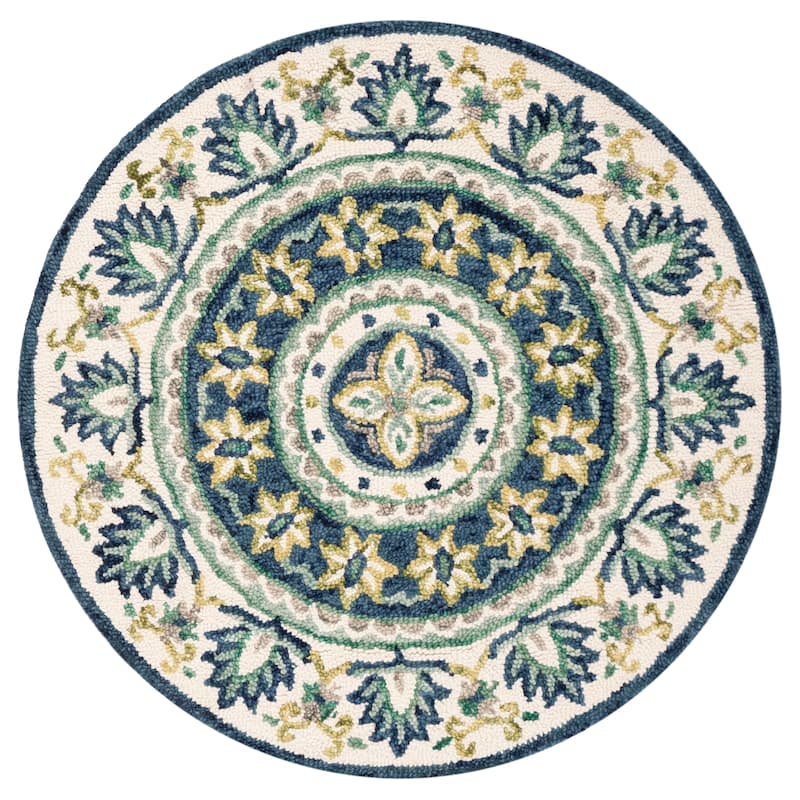 SAFAVIEH Handmade Novelty Jaylynn Mandala Wool Rug
