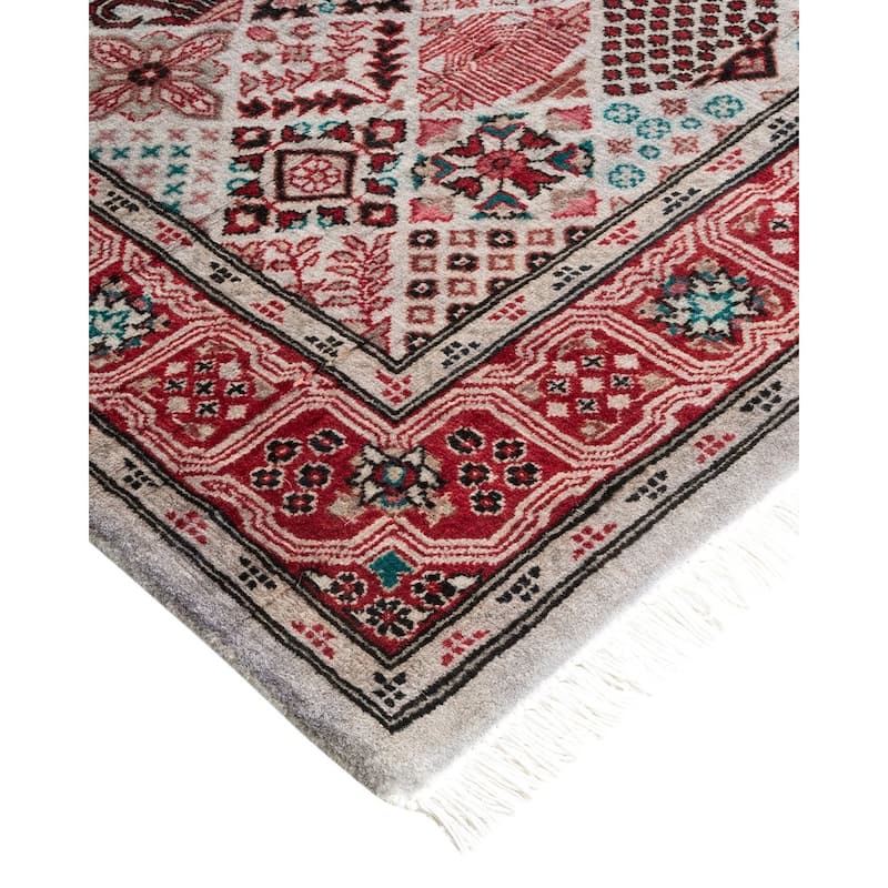 Overton Hand Knotted Wool Vintage Inspired Modern Contemporary Overdyed Multi Area Rug - 3' 2" x 5' 5"