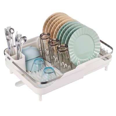 VEVOR Large Capacity Dish Drying Rack Stainless Steel Over The Sink Single Tier Cup and Utensil Holder