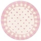 preview thumbnail 4 of 11, SAFAVIEH Handmade Novelty Dajana Polka Dot Wool Rug 4' Round - Ivory/Pink - Round