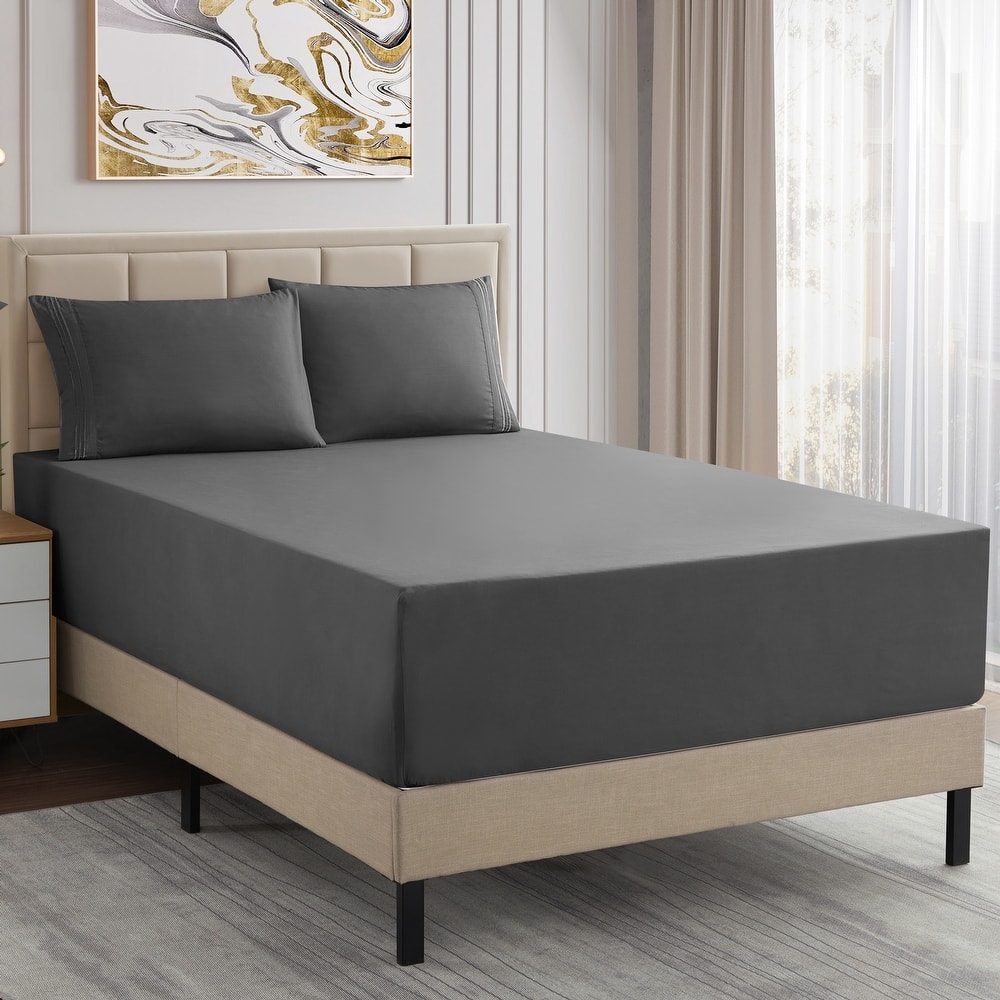 Sweet Home Collection 18"-24" Extra Deep Pocket, Double Brushed Microfiber Sheet Set