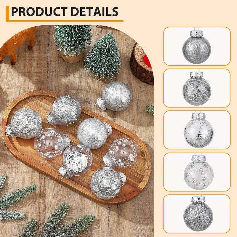 30 Pcs Shatterproof Christmas Ball Ornaments for Holiday Wedding Party Decoration - N/A