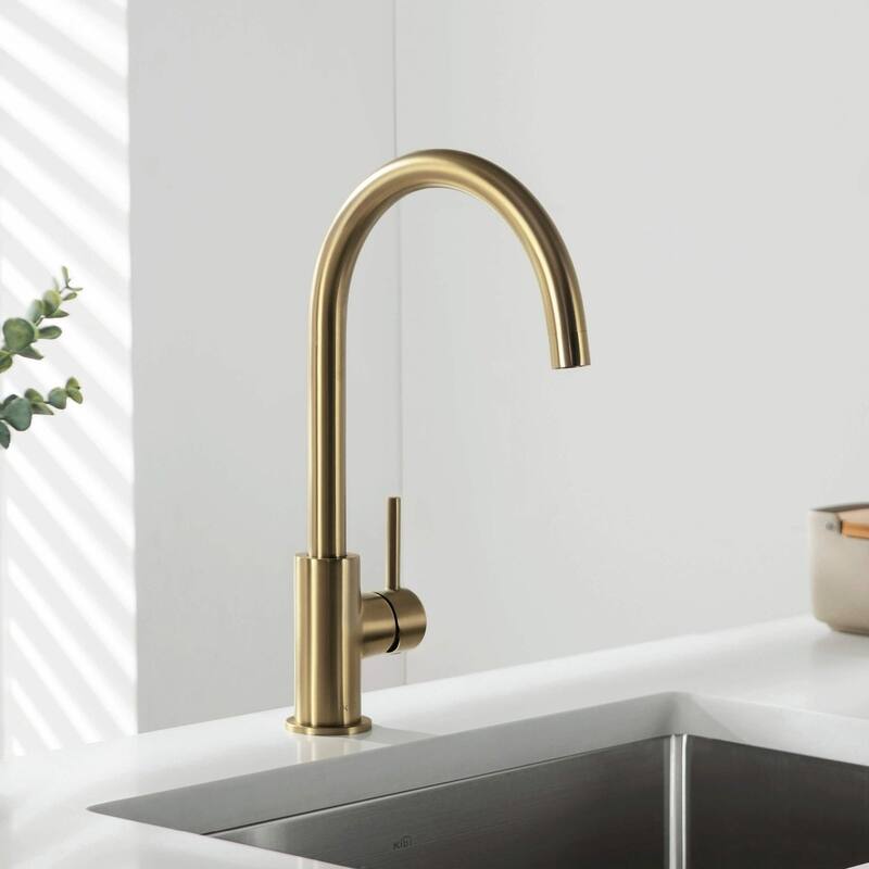 Lead Free High Arc Single Level Bar Prep Kitchen Faucet with Single Handle