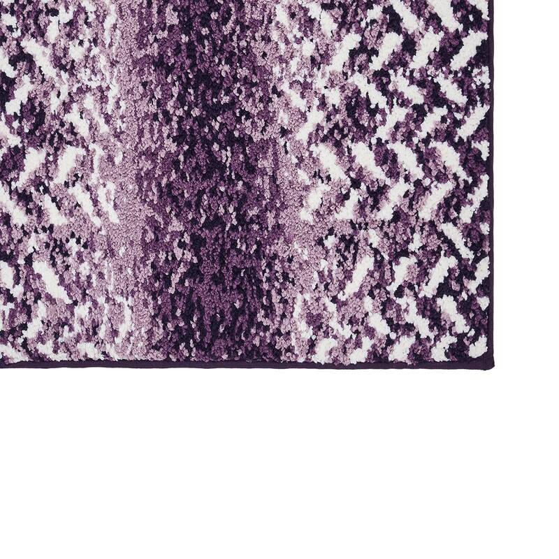 Better Trends 100% Micro Polyester Knitted Bathroom Rugs - Casablanca Collection with Chevron Pattern, Machine Washable Bath Mat