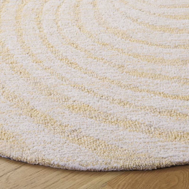 SAFAVIEH Handmade Novelty Blerona Swirl Wool Rug