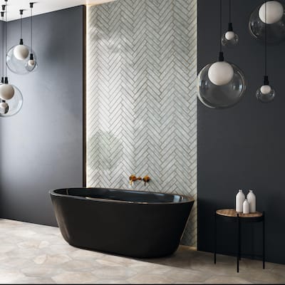 Merola Tile Hudson Studio Soho Brick Grey Eye 1-7/8" x 9-3/4" Ceramic Wall Tile