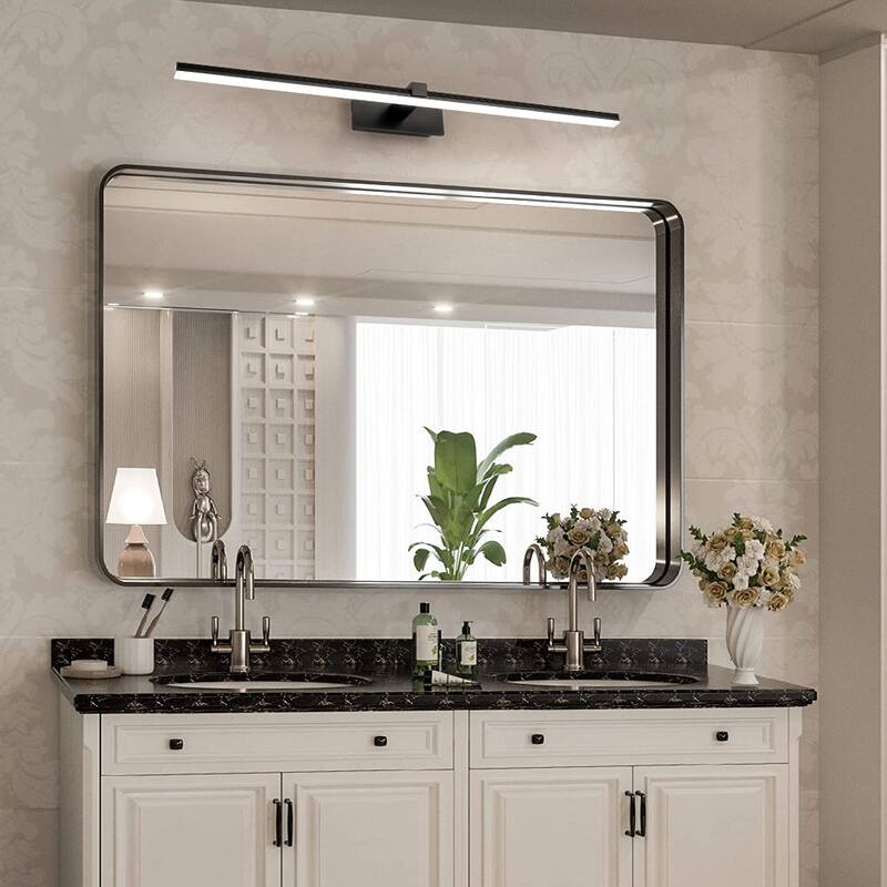 Modern Ribbed Bathroom Slim Vanity Light