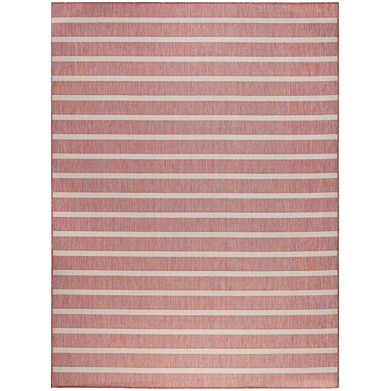 Nourison Positano Indoor/Outdoor Striped Area Rug.