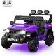 preview thumbnail 13 of 33, Kids Electric Vehicle for Ages 3-6, Soft Start, LED Lights, Bluetooth Purple