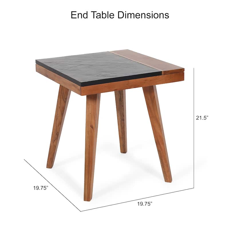 Steve Silver Chester Mid-Century Modern Square Side Table