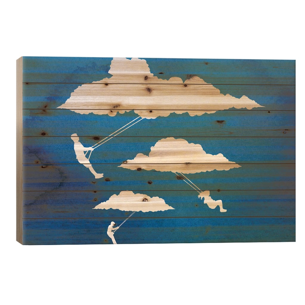 In Full Swing Print On Wood by Rob Dobi - Multi-Color