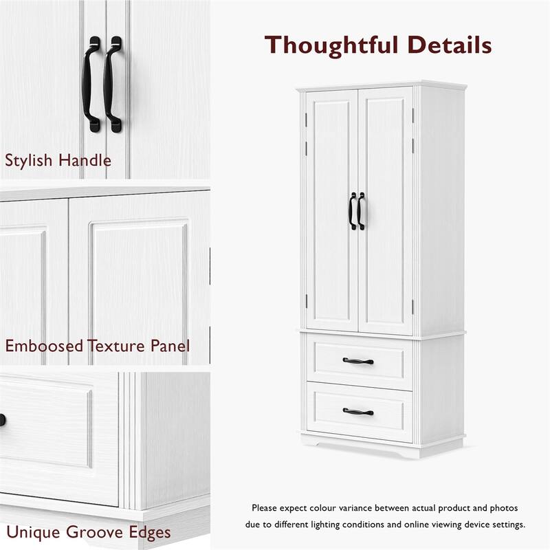 71" Farmhouse Kitchen Pantry Cabinet,Freestanding Cupboard Cabinet