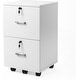 preview thumbnail 18 of 44, 2-Drawer Rolling Wood File Cabinet with Lock