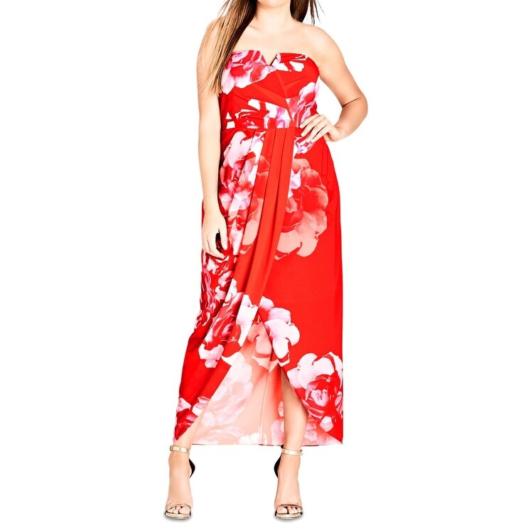 city chic strapless dress