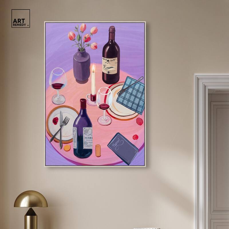 Lavender Haze Dinner Canvas by Art Remedy
