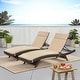 preview thumbnail 18 of 54, Salem Outdoor Wicker Lounge with Water Resistant Cushion (Set of 2) by Christopher Knight Home Multibrown + Textured Beige
