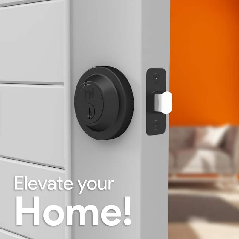 Mega Handles RONN Round Single Cylinder Keyed Deadbolt | Reversible Entry Deadbolt Lock