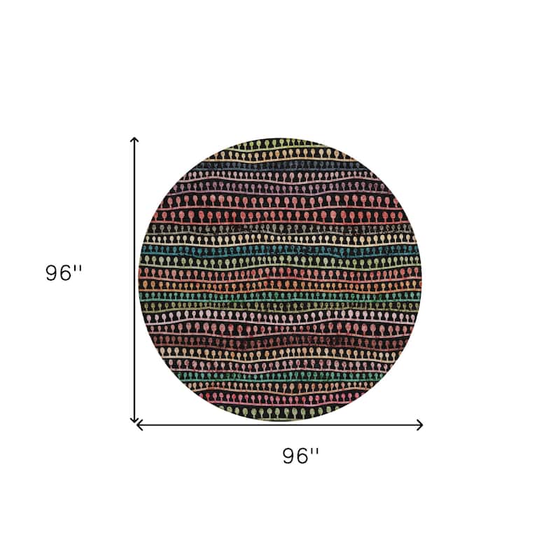 HomeRoots Striped Transitional Rectangle Outdoor Rug