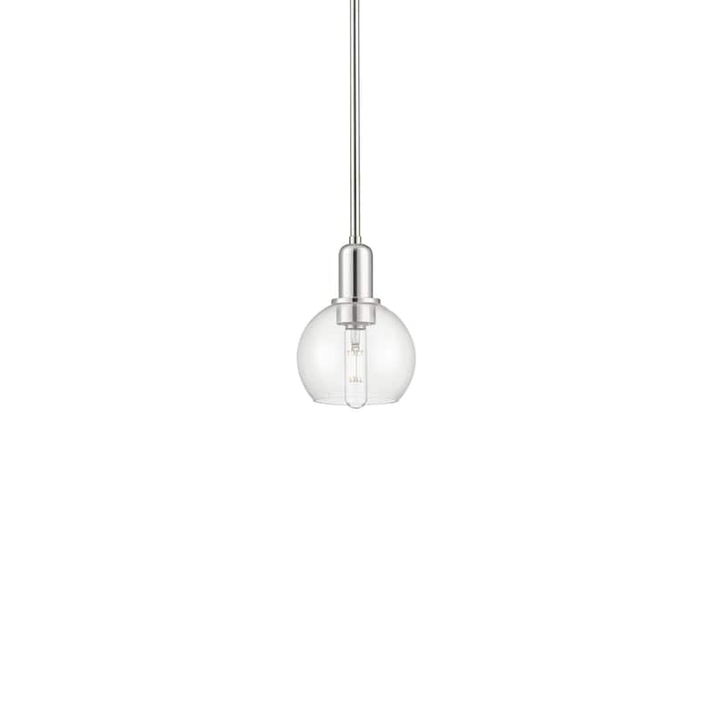 Innovations Lighting 716-1S-9-6 Athens Pendant Athens 6" Wide Mini - Polished Nickel / Clear