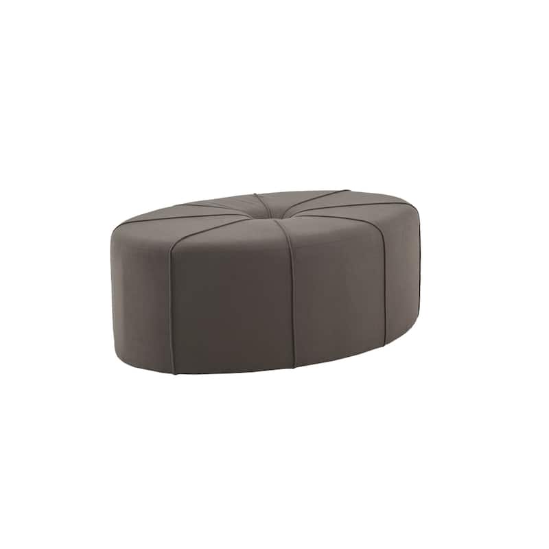 Madison Park Aberdeen Upholstered Tufted Oval Oversized Ottoman