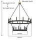 preview thumbnail 72 of 80, Acroma 20-light 40In Farmhouse Wagon Wheel Chandelier