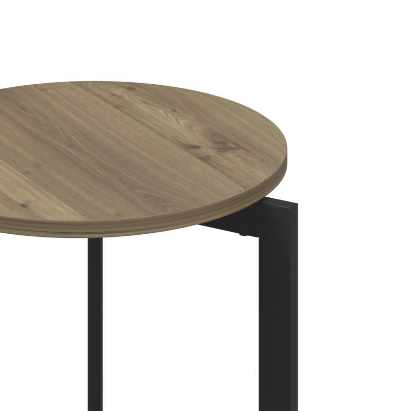 Modern Round Side Table Accent End Table Nightstand for Bedroom Living Room