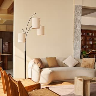 80" 3-Light Arc Tree Floor Lamp with Adjustable Shades
