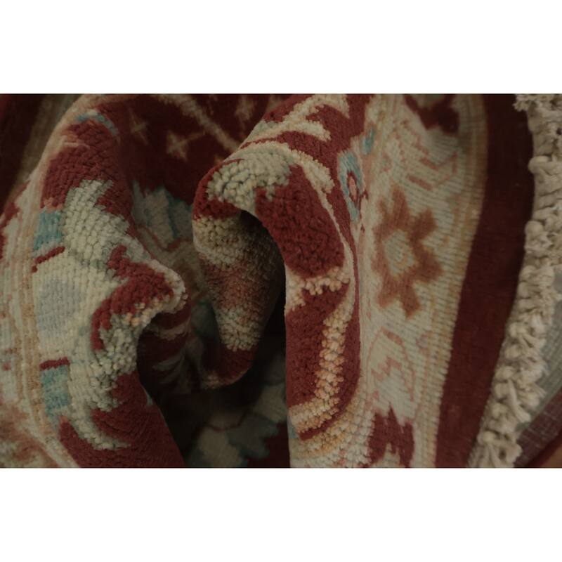 Hand Knotted Oriental 100% Wool Carpet Traditional All-Over Brown Ziegler Area Rug - 3' 11'' X 2' 1''