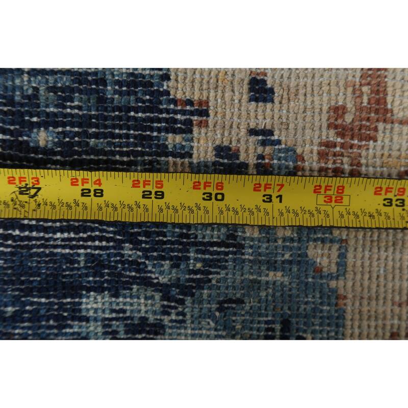 Vegetable Dye Wool/ Silk Abstract Area Rug Hand-knotted Modern Carpet - 6'5" x 9'6"