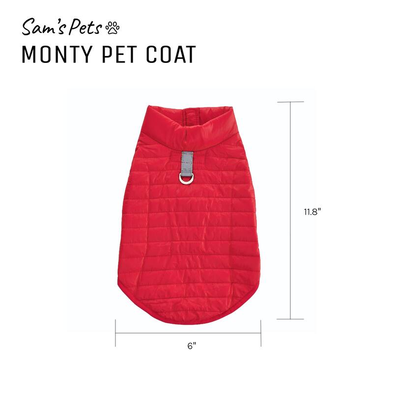 Monty Puffer Jacket In Red / Size :Medium - Medium
