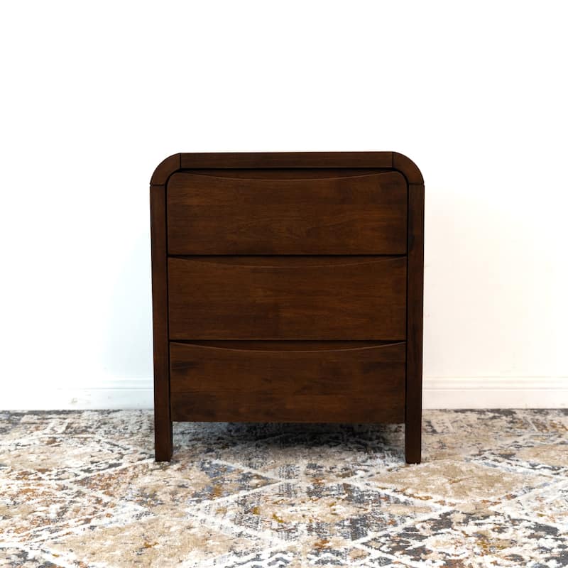 Arken Mid Century Modern Walnut Nightstand Bed Side Table