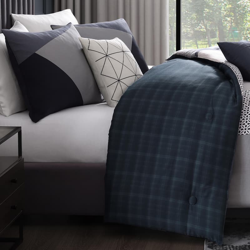 Bebejan Geo Fusion 100% Cotton Sateen 5 Piece Reversible Comforter Set