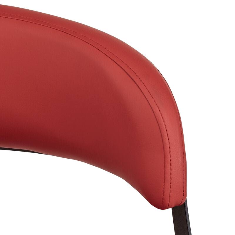 Bacalar Black Finish Metal Round Counter Height Table with Vegan Leather Swivel Chair Set by iNSPIRE Q Modern