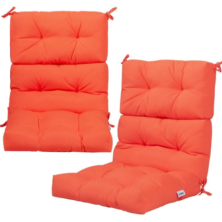 22" x 44" Tufted Outdoor Patio Chair Seating Pad - 44" (L) x 22" (W) x 5" (H)