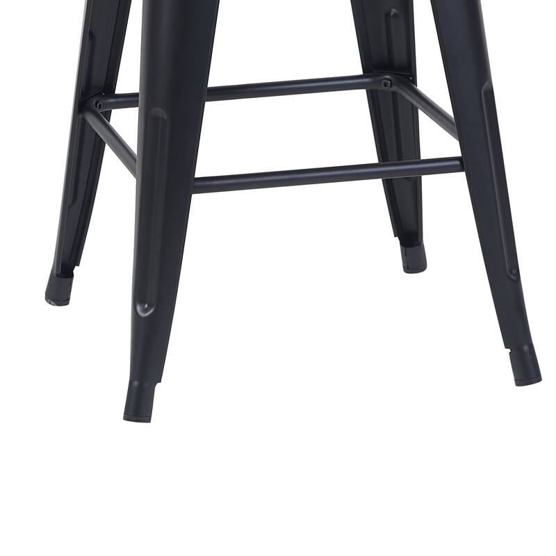AC Pacific 24 Inch Industrial Stackable Metal Counter Stools Set of 4