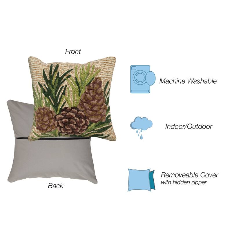 Liora Manne Frontporch Pinecones Indoor/Outdoor Pillow