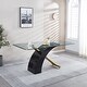 Stylish Dining Room Table, Luxury Glass Top Dining Table, Modern Design
