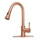preview thumbnail 2 of 7, One-Handle Pull-Down Copper Kitchen Faucet - 16"