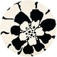 preview thumbnail 20 of 28, SAFAVIEH Handmade Soho Kristen Floral N.Z. Wool Rug 6' Round - Black/White - Round