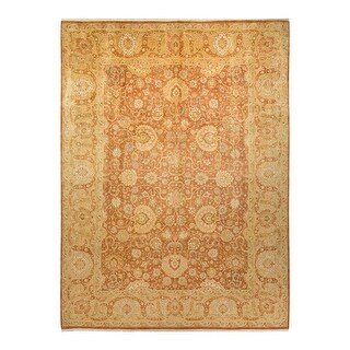 Overton Mogul, One-of-a-Kind Hand-Knotted Area Rug - Brown, 9' 0" x 12' 5" - 9' 0" x 12' 5"