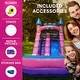 preview thumbnail 3 of 3, Pogo Bounce House Crossover Kids Inflatable Water Slide, Pink Unicorn with Blower, 12 ft