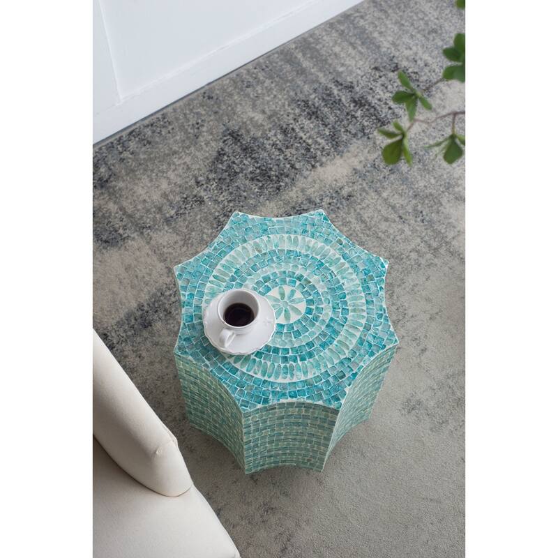 Stool with Capiz Design