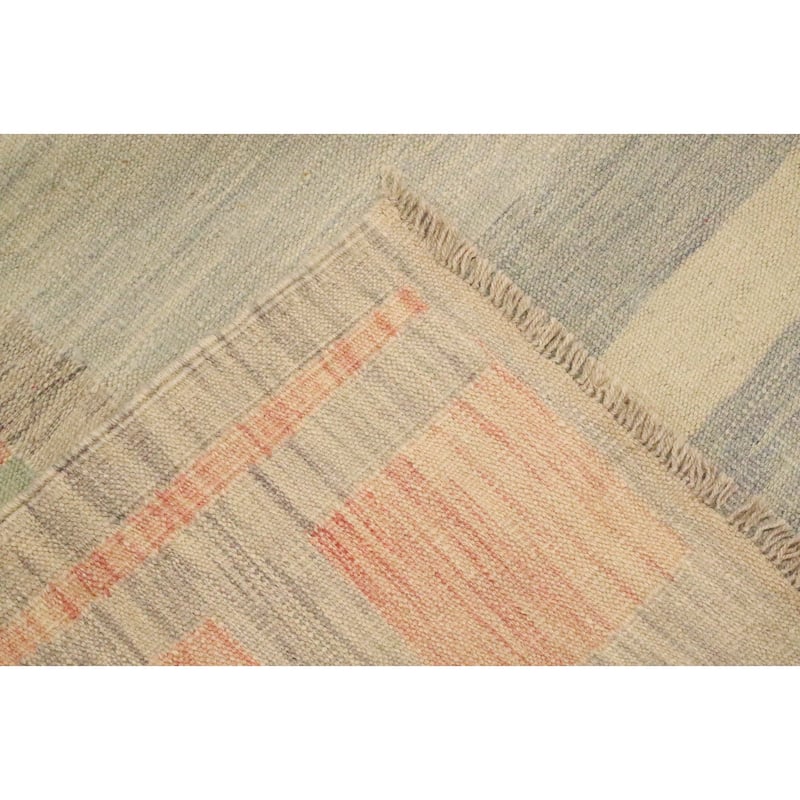 Hand Woven Oriental 100% Wool Carpet Southwestern Tribal Multi-Colored Kilim Area Rug - 10' 0'' X 8' 6''
