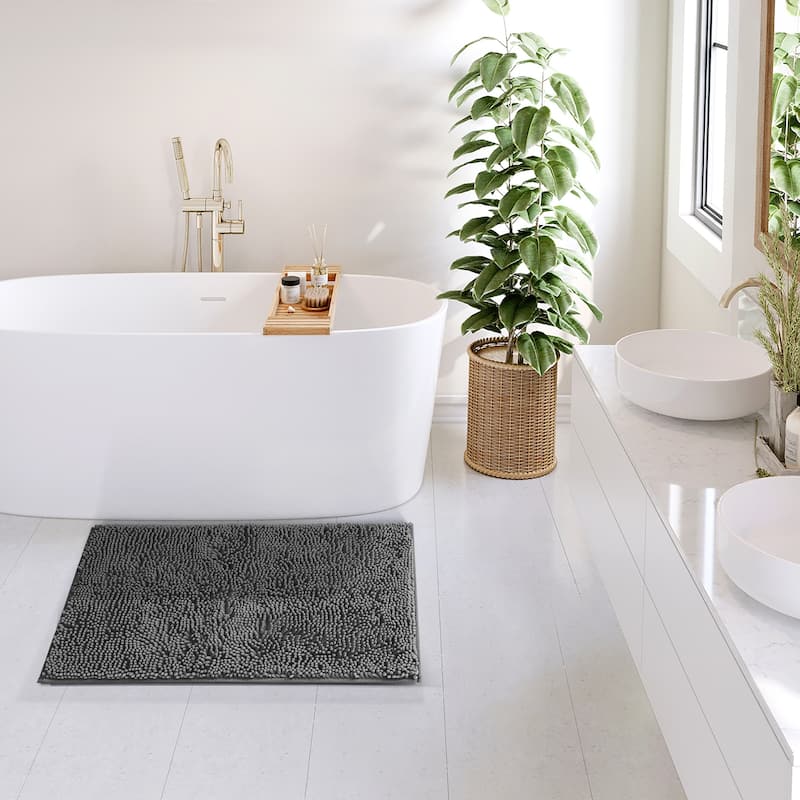 Empyrean Non-Slip Super Plush Chenille Bathroom Rugs