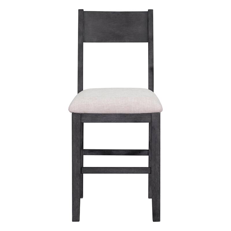 Counter Height 5-Piece Dining Table Set, Kitchen Table Set with Wood Texture Table and Cushioned Chairs