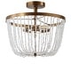 preview thumbnail 4 of 6, Gabrielle 15" Stone/Metal LED Flush Mount, Antique Gold / White by JONATHAN Y