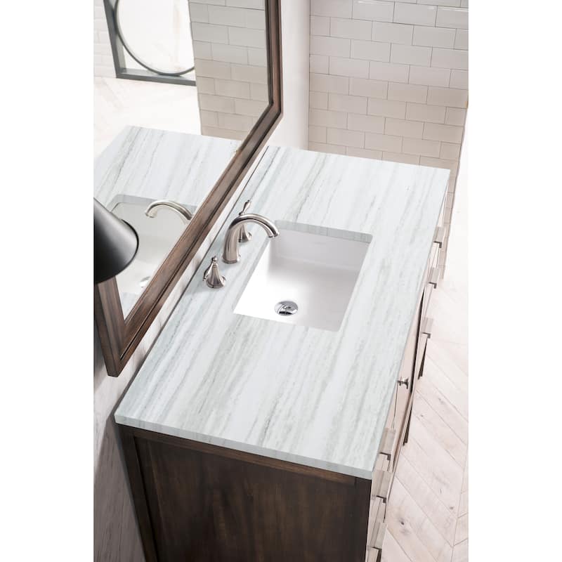 James Martin Vanities Addison 48" Single Vanity, Mid Century Acacia
