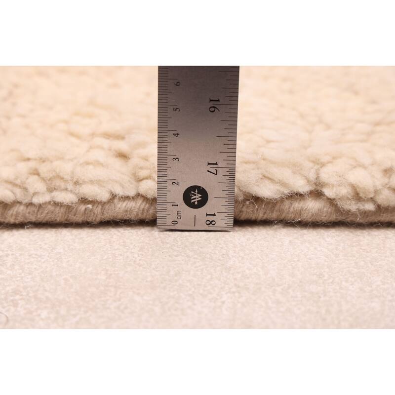 ECARPETGALLERY Hand-knotted Looma Cream Wool Rug - 8'3 x 9'9