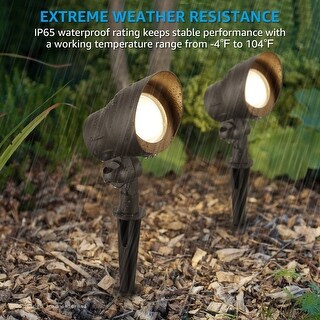 Perle 4W LED Outdoor Landscape Spotlight, 3000K Warm White - 8PACK